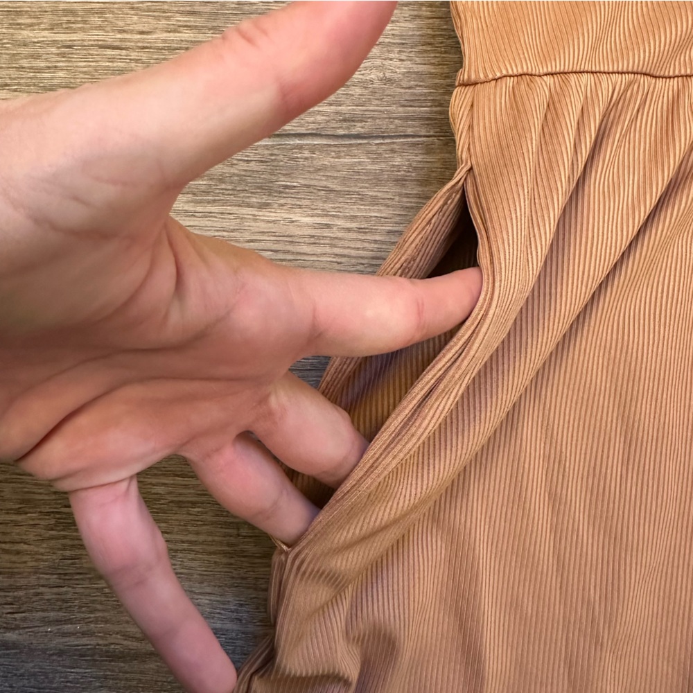 Elegant Tan Jumpsuit - Picture 10 of 12